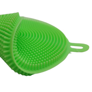 Handy Housewares 4" Round Silicone Dish Scrubbing Sponge / Vegetable Scrubber Brush