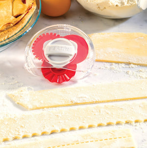 Hutzler Adjustable 3-in-1 Pastry Trimmer - Includes Straight, Fluted & Perforated Cutting Edges