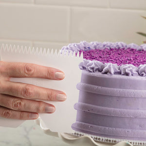 Hutzler 4-in-1 Cake Edger - Comb, Ridge, Wave and Corner Frosting Decorating Tool