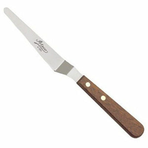 Ateco 5" Tapered Offset Wooden Handle Stainless Steel Blade Icing Spatula