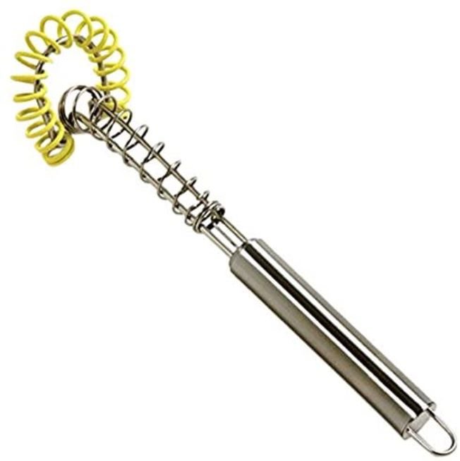 Norpro 8.5" Stainless Steel Silicone Coil Mini Saucinator Whisk - Mix Beat Blend