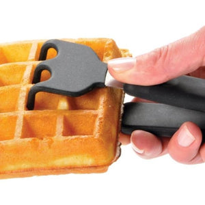 Norpro 6" Grip-EZ Non-Slip Grab and Lift Tongs - Great for Waffles
