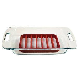 Norpro 9" x 6" Nonstick Silicone Rectangle Roast Rack and Trivet