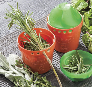 Hutzler Herb-Eze Herb Stripper & Freezer Storage Container - Strip, Measure, Collect and Store Fresh Herbs