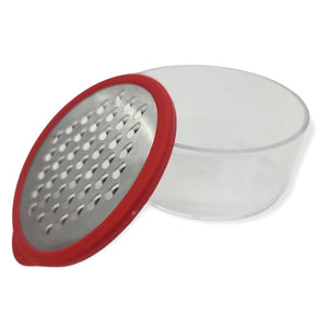 Handy Housewares Mini Grater with Container - Ideal for Grating Garlic, Cheese and Zesting Citrus - Random Color