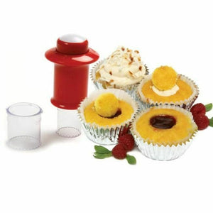 Norpro 3 Piece Cupcake Corer Set - Small and Large Corers with Cake Ejector